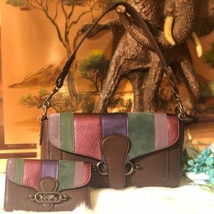 COACH Jade Shoulder Bag with Matching Wallet-Set